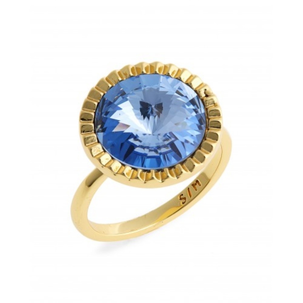 Ted Baker Rada Sapphire Blue  Swarovski Crystal Rivoli Ring